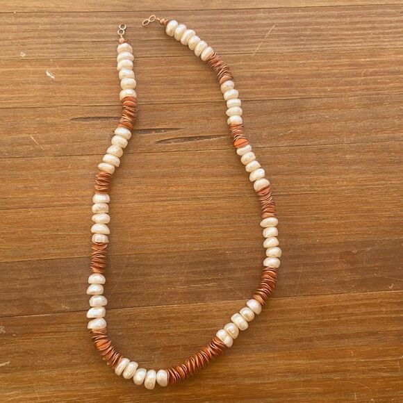 Gorgeous pearl and copper Strand - Picture 7 of 9